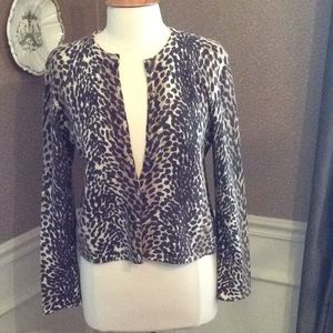 Animal Print Button Down Sweater